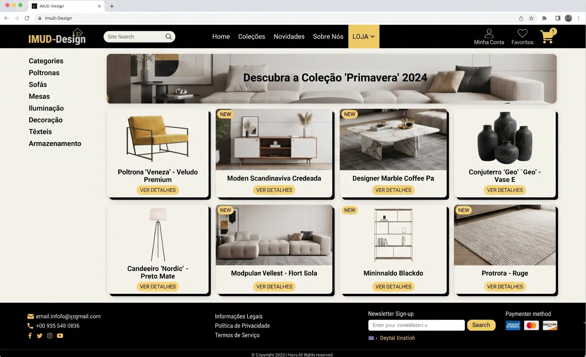 Plataforma EZapp em ecrã de desktop