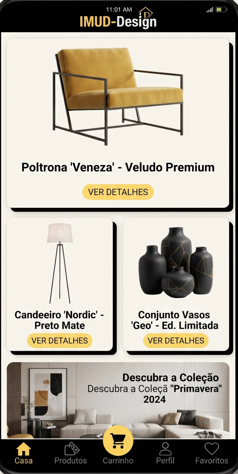 Aplicação EZapp num iPhone
